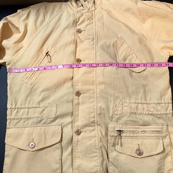 Just One Earth Joseph Abboud Small Trench Coat Jacket Tan Khaki Vintage Wind - Picture 6 of 8